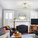 Lillianne 6 Light 28.5 inch Antique Ivory Semi-Flush Ceiling Light